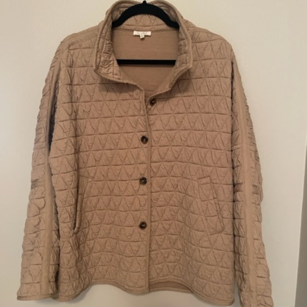 La Miel Quilted Rosie Jacket/Sand Castle Size M - Picture 3 of 5